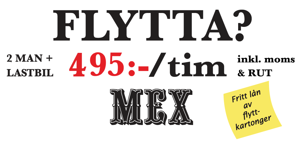 sm  flyttningar stockholm Mex Flyttfirma